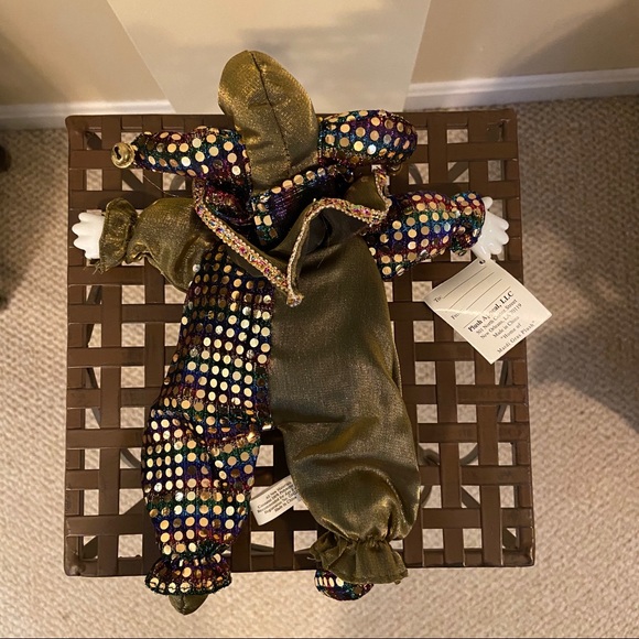 Porcelain MardiGras Jester Doll Soft Body Figurine - Picture 3 of 8